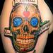 tattoo galleries/ - Dia De Los Muertos Painted Skull - 56828
